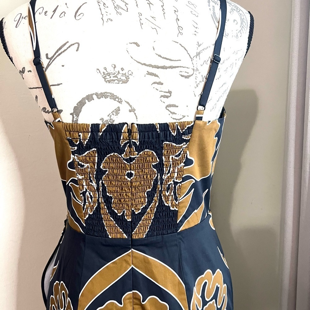 🍁White House🍁Black Market Black and Gold Midi Dress - Picture 8 of 10